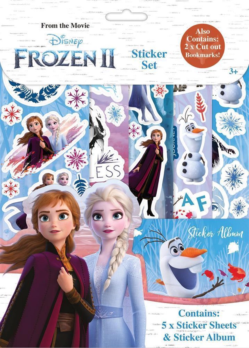 Stickerset Frozen | 5 stickervellen | Stickerboek | Boekenlegger | Stickers | Knutselen | Frozen | Stickervellen | Frozen speelgoed | Knutselen meisjes | Disney | Sticker | Stickers kinderen | Knutselpakket | Frozen knutselen meisjes